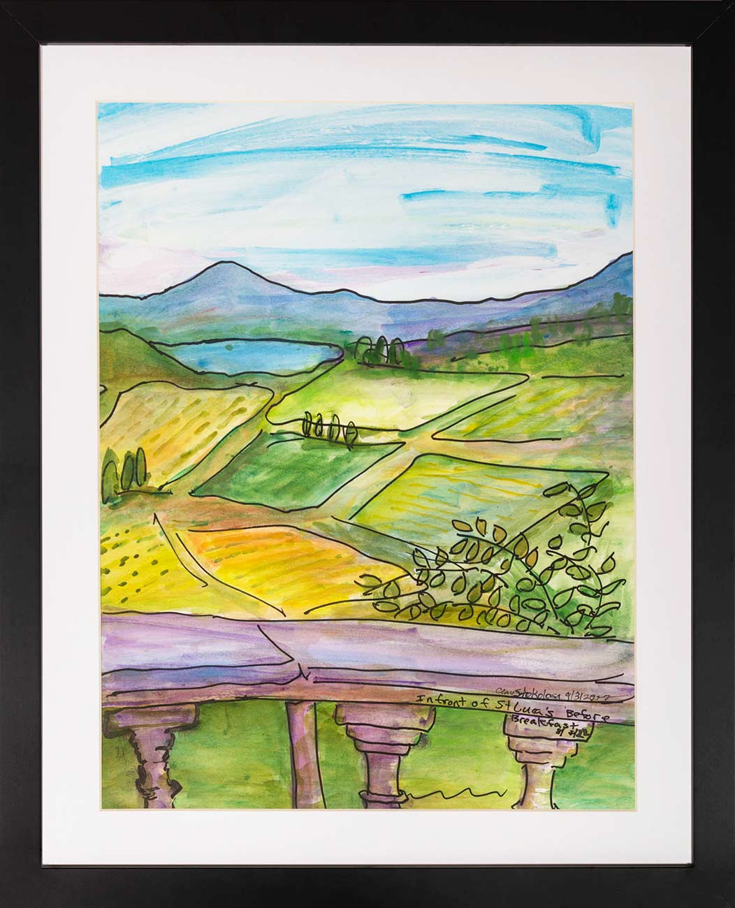 21'x17'-framed-and-17'-x13'-painting-size--Valley-from-Piazza-GarabaldiClare-Paint-2-copy